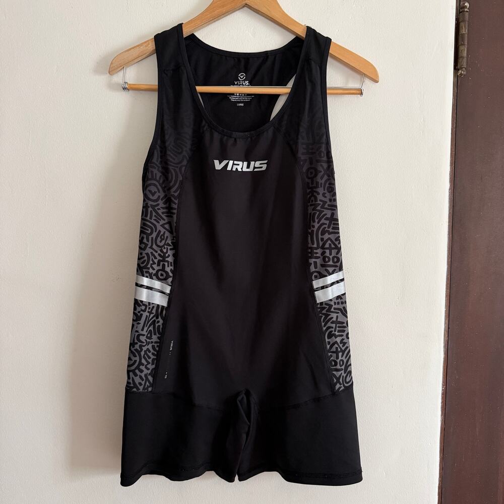 Virus | Black Elevate V3 Women's Weightlifting Short Singlet Bioceramic Large
